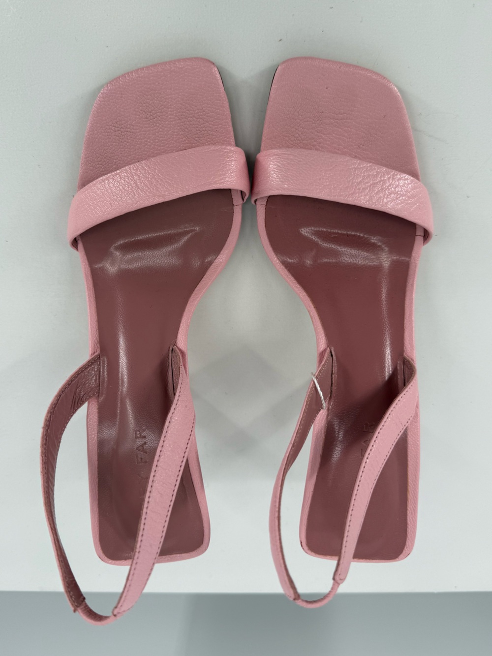 Pelle Moda Pink Slingback Square-Toe Sandals